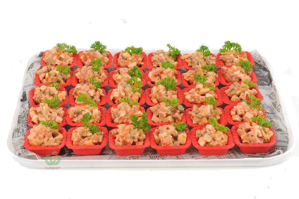 Assorty Furshet Тарталетки с салатом «Шампиньон» корейкой