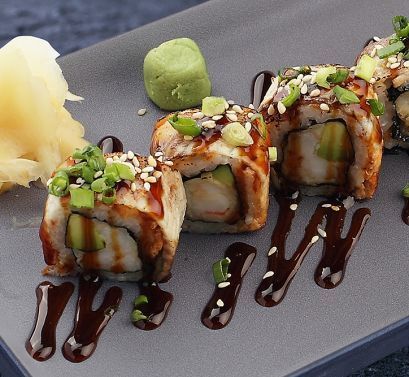 Sticks Sushi Bar Унаги ролл с креветкой темпура